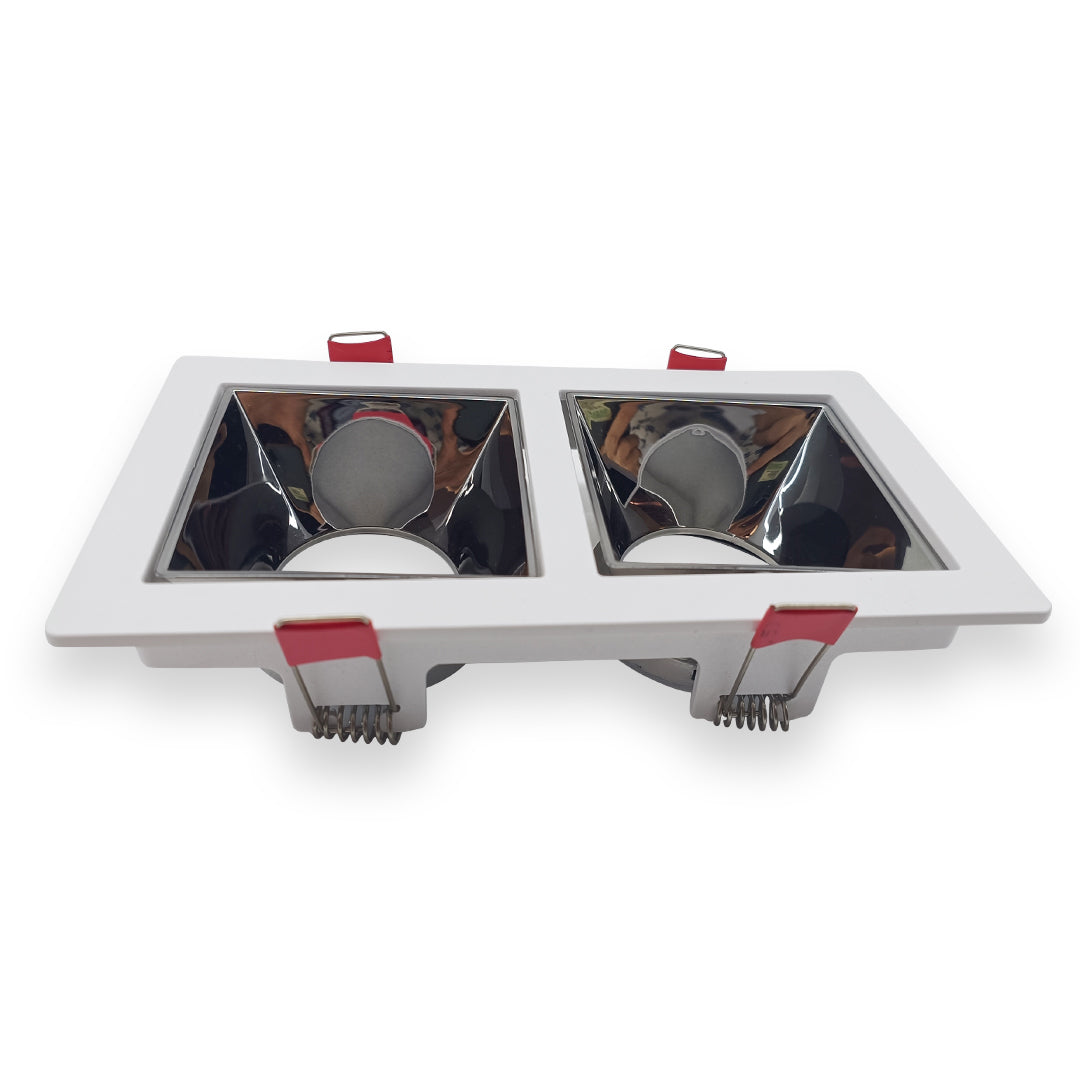 Firefly Housing Light 16.5L x 9W x 3.7H - Cutout 15L x 8W - White+UV Black Chrome
