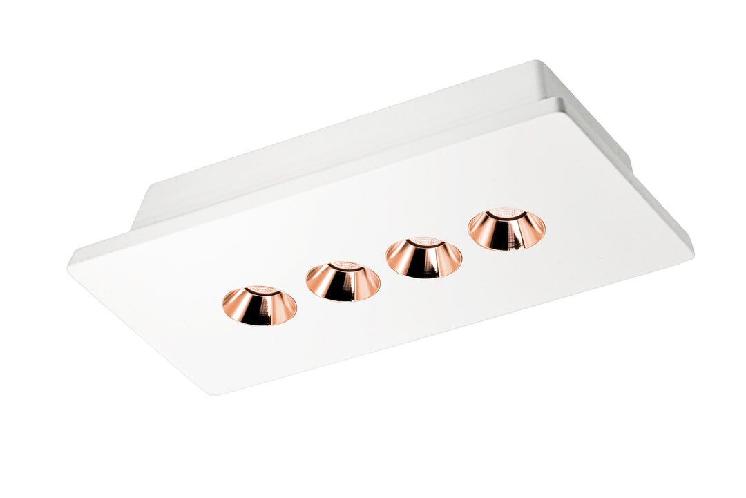Firefly LED Downlight 14.7W White Gypsum+Rose Gold Ring 3000K 30013042mm