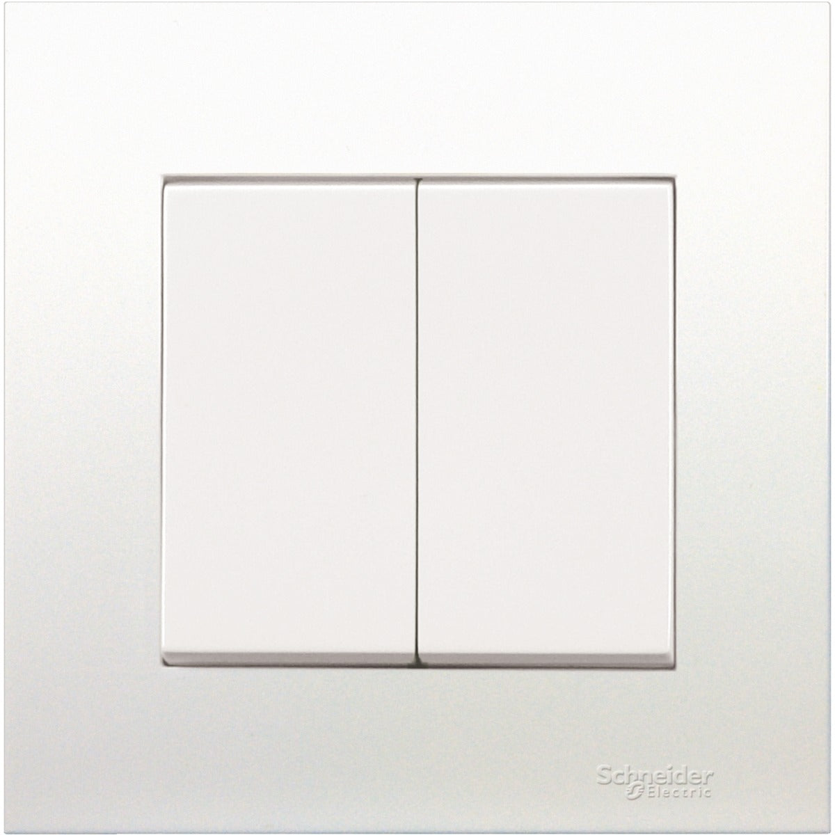 firefly Schneider Electric Double Switch - White