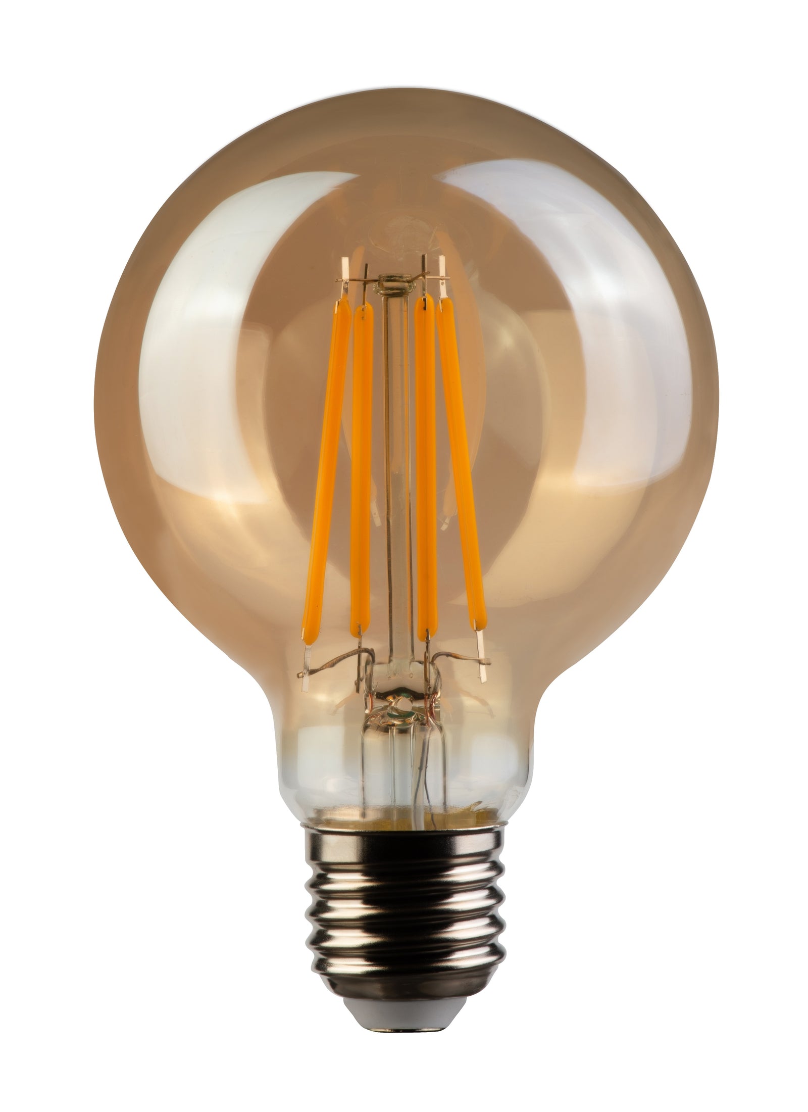 Firefly Filament Bulb G80 E27 4W DIM Amber Glass 