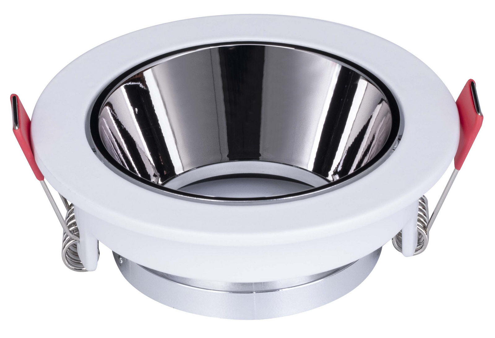 Firefly Housing Light 9L x 9W x 3H - Circular Cutout Ø7.5 - White+UV Black Chrome