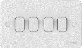 Firefly LISSE 10AX 4G 2W Switch - White