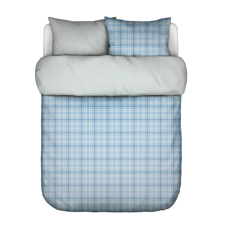 ESPEN DUVET COVER POWDER 100% COTTON FLANNEL 2P SET 260X220+2/60X70CM BLU طقم غطاء لحاف