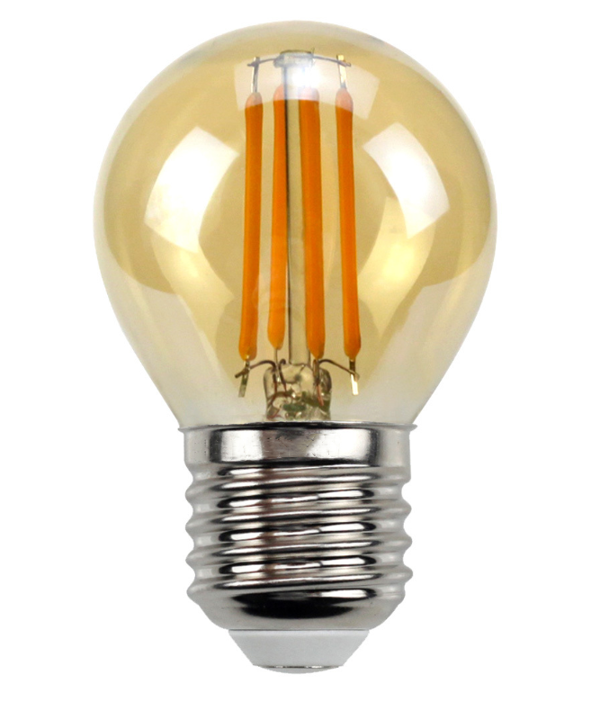 Firefly Filament Bulb A60 E27 4W DIM Amber Glass 