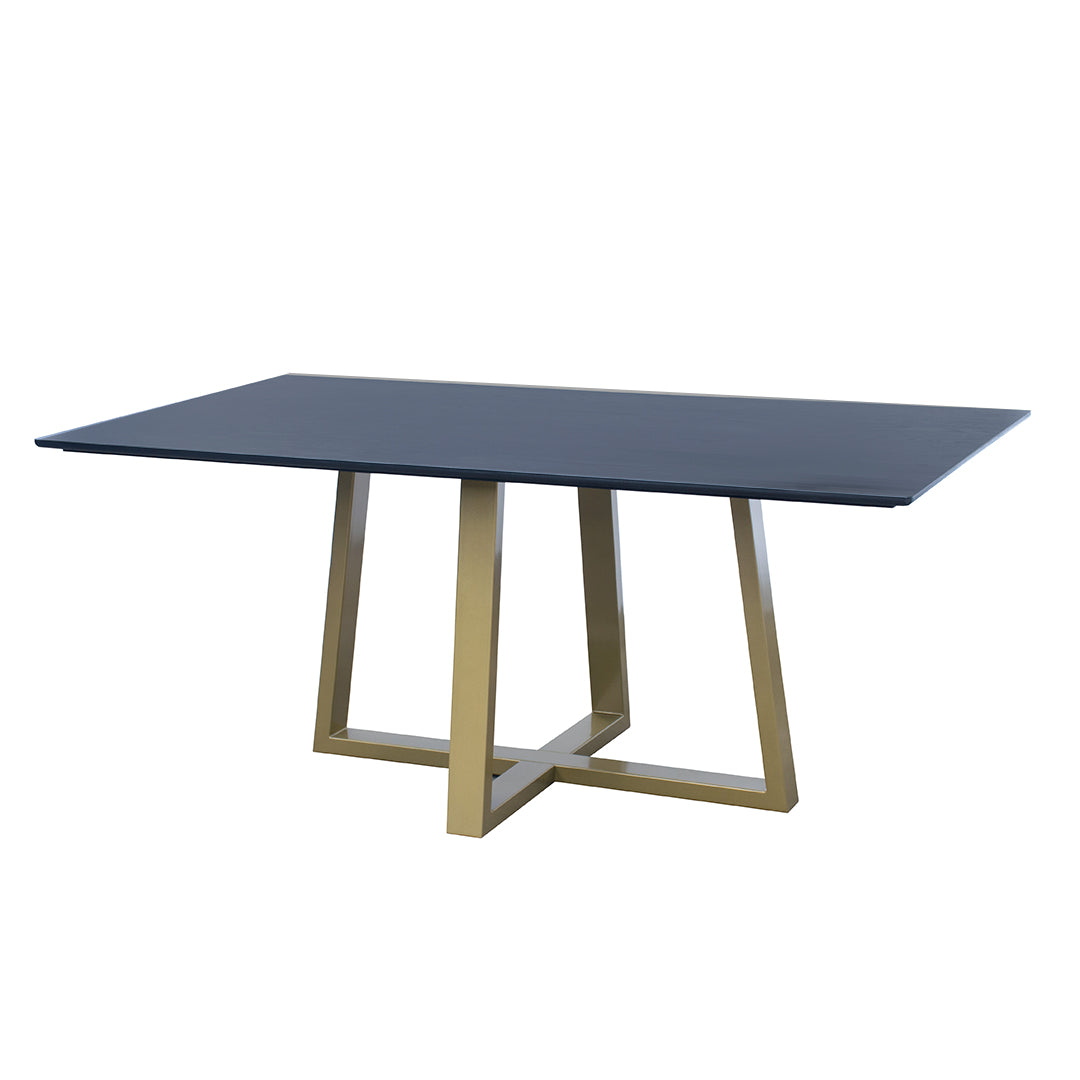 Bergen Dinng Table 180cm - Black/Gold