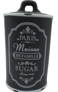 Firefly Baker Sugar Canister Porcelain - Black