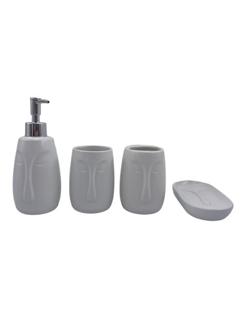 فايرفلاي بوش طقم اكسسوارات حمام 4 قطع - أبيض