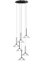 فايرفلاي مصباح معلق جي 9 LED بقوة 3 واط × 6 , طول 58.4×ارتفاع 500 سم - شفاف