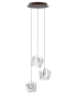Firefly Pendant Lamp LED 3×6W L35×H700cm Painting Clear Glass - Brown 