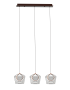 فايرفلاي مصباح معلق بقوة 3×6 واط طول 65×ارتفاع 700 سم زجاج ملون - بني