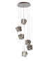 فايرفلاي مصباح معلق بقوة 6×6 واط زجاج شفاف غامق - بني