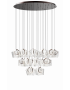 ايرفلاي مصباح معلق بقوة 24×6 واط زجاج شفاف - بني