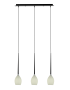 Firefly Pendant Lamp E14 3×40W White Glass - Black (Bulb Not Included) 