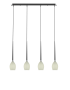 فايرفلاي مصباح معلق أي 14 بقوة 4×40 واط زجاج أبيض - أسود (اللمبة غير متضمنة)