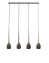 فايرفلاي مصباح معلق أي 14 بقوة 4×40 واط زجاج أسود - أسود (اللمبة غير متضمنة)