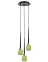 فايرفلاي مصباح معلق أي 14 بقوة 40 واط × 3 زجاج أخضر - أسود (اللمبة غير متضمنة)