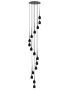 فايرفلاي مصباح معلق أي 14 بقوة 40 واط × 16 زجاج أسود - أسود (اللمبة غير متضمنة)