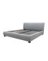 Dakar Queen Size Bed Wood Leg 160X205 Grey