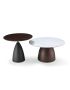 Firefly Sally Coffee Table Round Set Of 2 - White,Red,Brown/Brown,Black