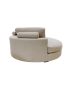 Dunhill Left Round Chaise Longue Loose Cover Beige 