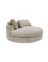 Dunhill Left Round Chaise Longue Loose Cover Beige 