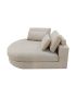Dunhill Right Round Chaise Longue Loose Cover With Feathers Beige