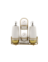 Firefly Roberts Bottele Set Oil/Vinegar/Salt/Pepper With Metal Stand - White/Gold