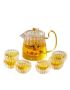  Firefly Lawrence Jug 600ML + 6 Cups 90ML Clear