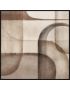 فايرفلاي لوحة الظل البني  مع إطار - 100 × 100 سم