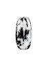 مزهرية  فايرفلاي زجاجية مصنوعة يدوياً - أسود أبيض