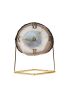 Firefly agate clock natural agate metal