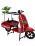 Firefly Metal Scooter Plant Stand & Coffee Table Red