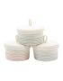 Firefly Freya Storage Basket Set Of 3 With Cover Gray/White/Pink 
